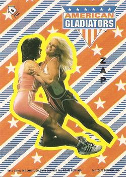1991 Topps American Gladiators - Stickers #6 Zap Front